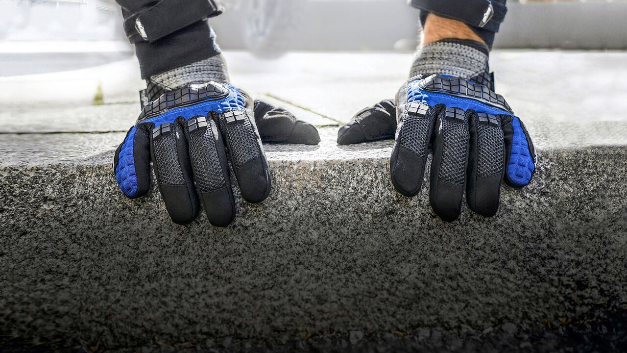 Winter Leder Motorrad Handschuhe Reflektierend Motorrad Wasserdicht Gepolstert 