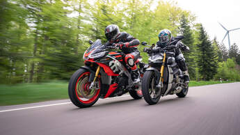 Aprilia Tuono V4 Factory Ducati Streetfighter V4 S Vergleichstest