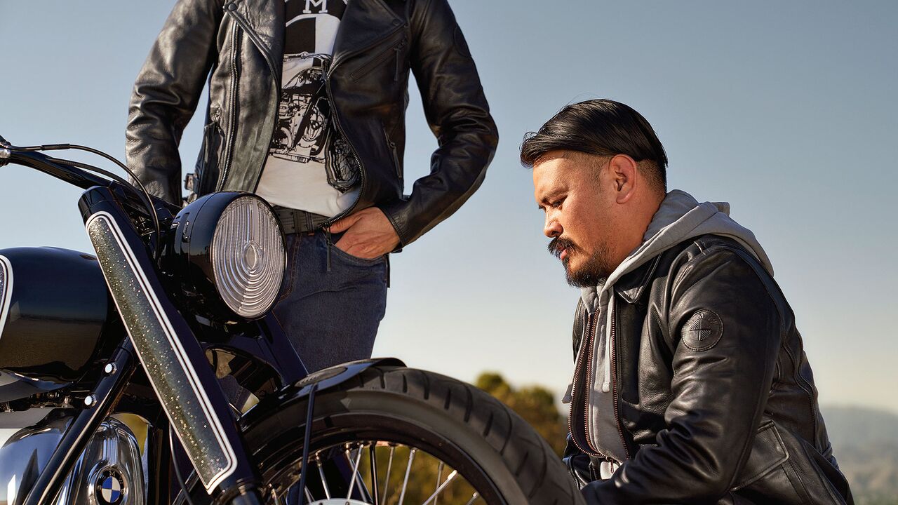 Motorrad & Freizeit Leder Jacke Biker Custom Rindsleder Jacket Retro Protektoren