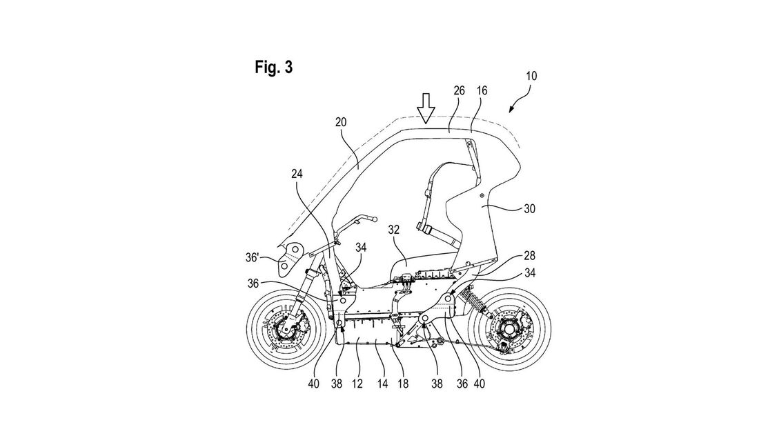 BMW-Patent Kabinenroller Elektroroller mit Dach