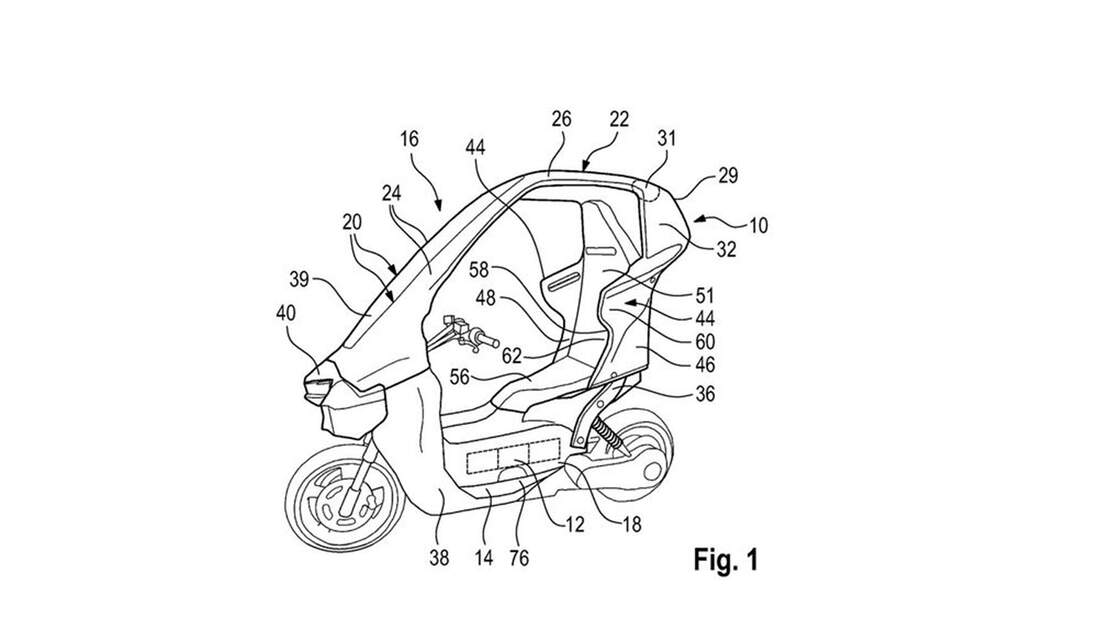 BMW-Patent Kabinenroller Elektroroller mit Dach