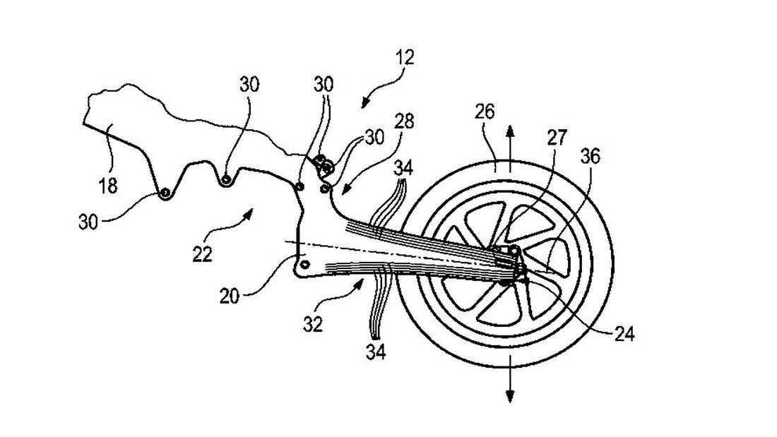BMW Patent Rahmen-Schwinge Carbon