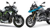 BMW R 1250 GS und Kawasaki Z 900.