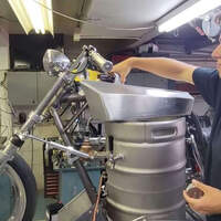Bier-Dampf-Motorrad