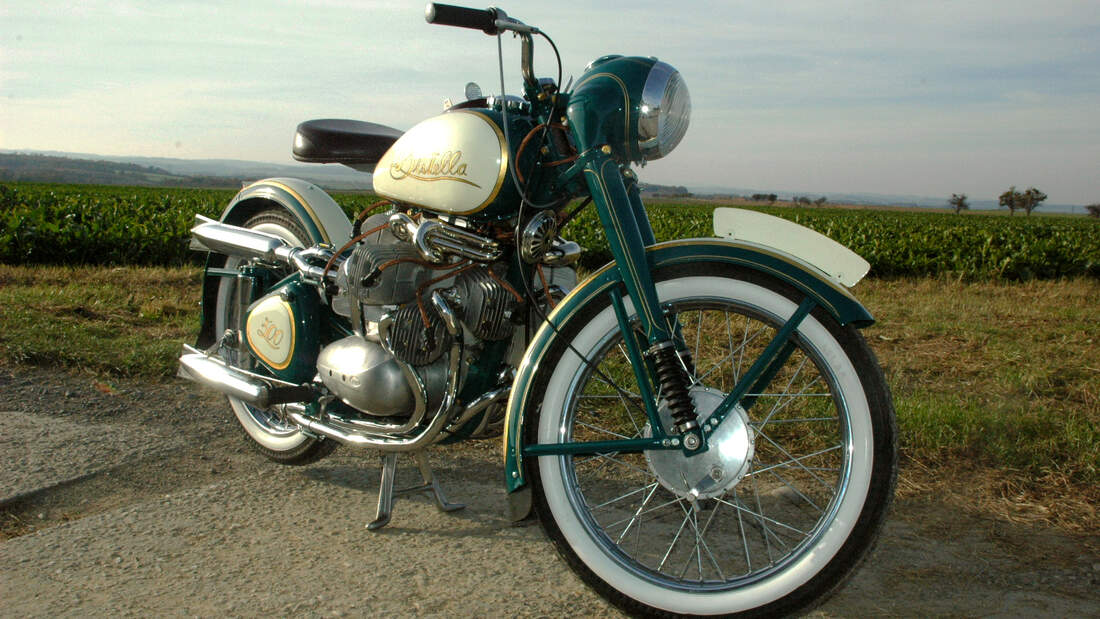 Bistella 500 von Marek Foltis mit Doppel-Sternmotor mit Kompressor Basis Jawa Zweitakt