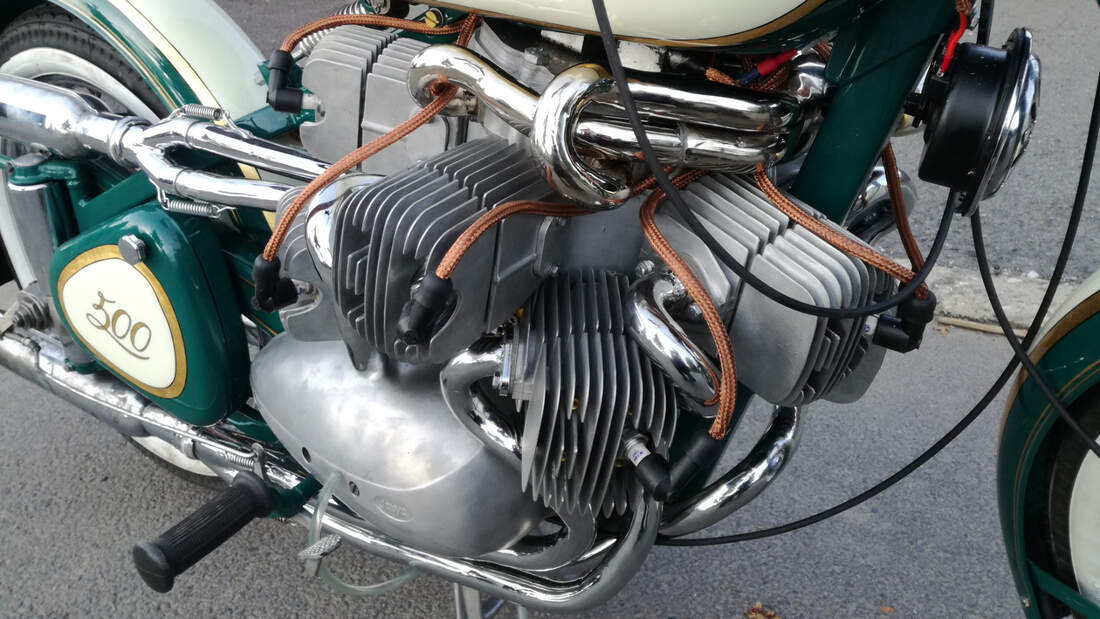 Bistella 500 von Marek Foltis mit Doppel-Sternmotor mit Kompressor Basis Jawa Zweitakt