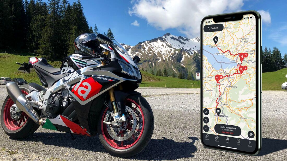 Calimoto - Navigations-App für Android und iPhone.