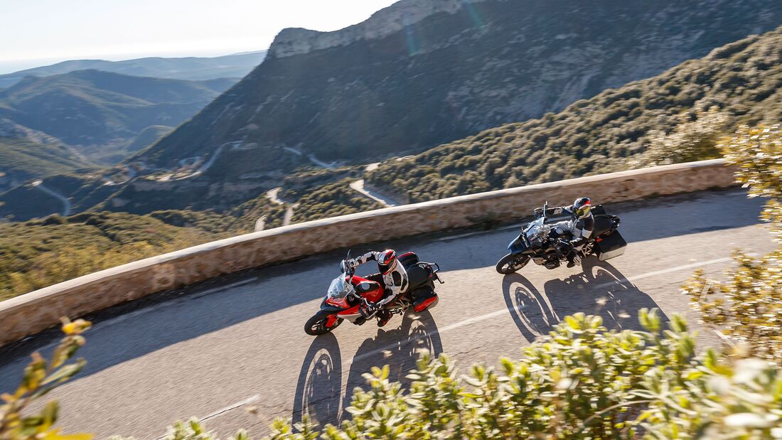Ducati Multistrada V4 und BMW R 1250 GS Test
