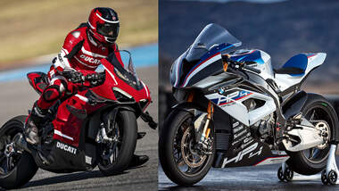 Ducati Panigale V4 Superleggera und BMW HP4 Race.