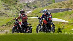 Ducati Scrambler Icon gegen Fantic Caballero 700  Alpen-Masters 2023