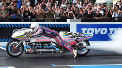 Eric Teboul Rocketman Raketenmotorrad Dragster Weltrekord Viertelmeile