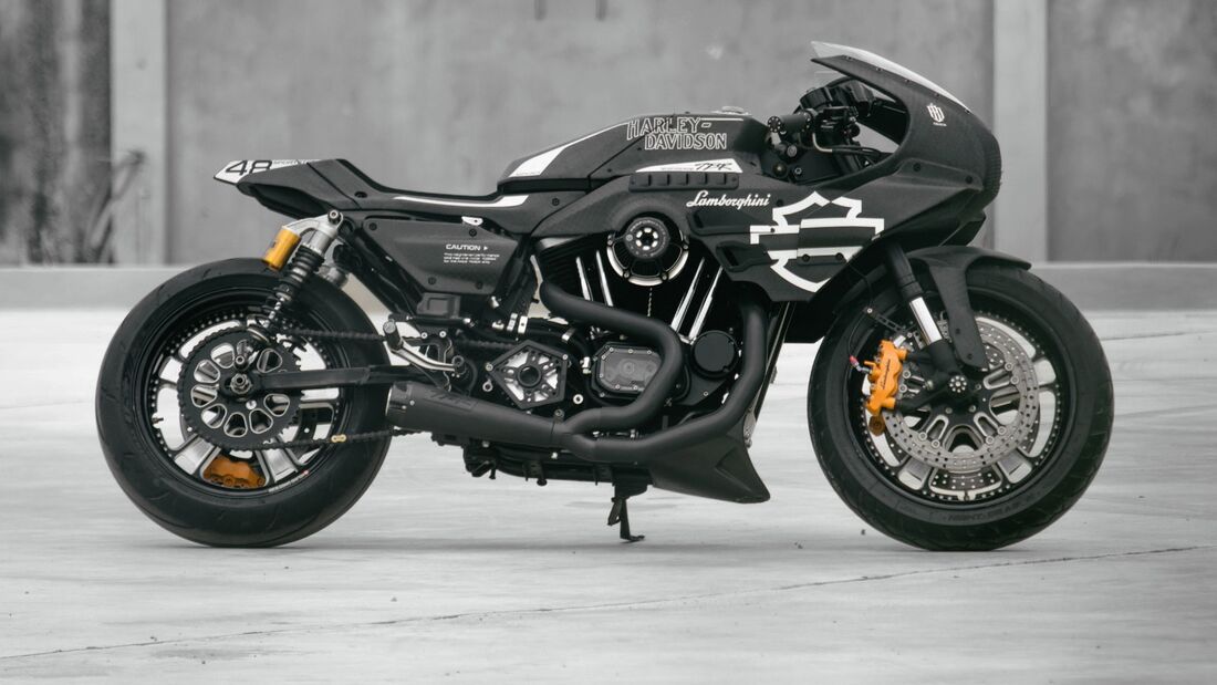 Harley-Davidson Sportster Forty Eight "Lamborghini" von Fatboy Design und Slayer House aus Thailand (11/2022)