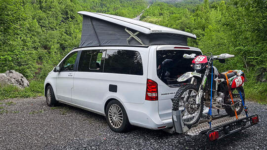 Heckträger Motorradtransport