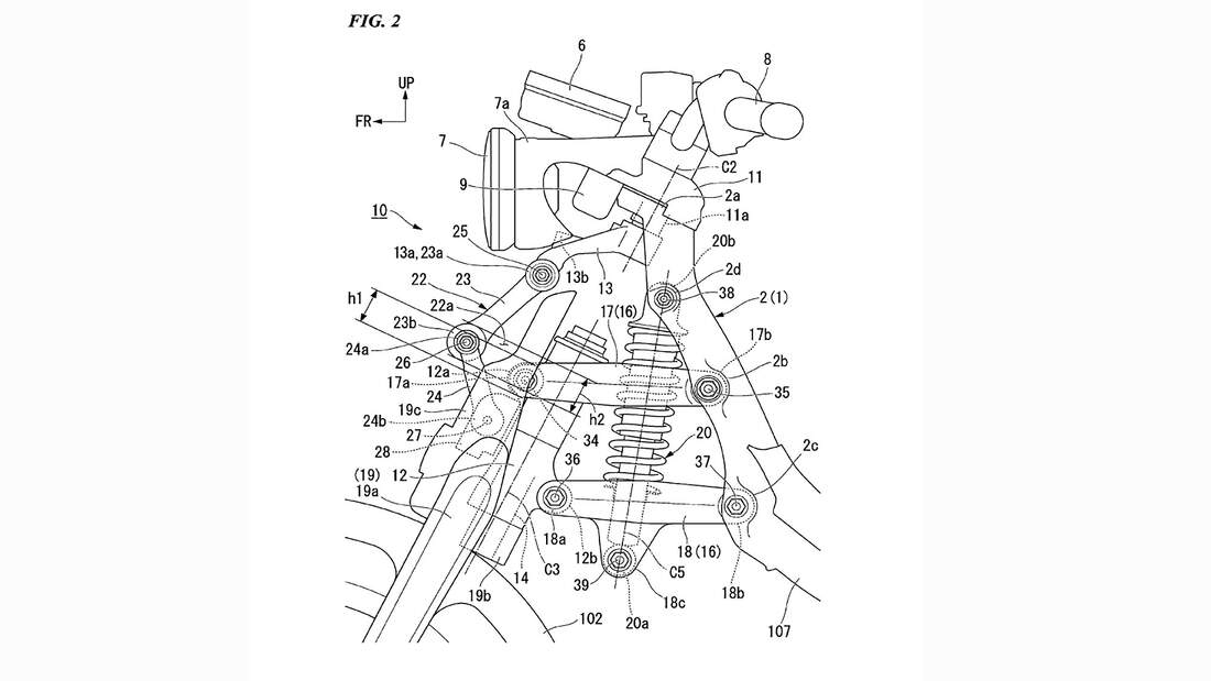 Honda Gabel Patent Hossack