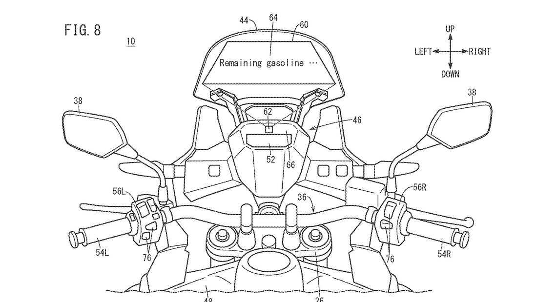 Honda Patent Head-up-Display HUD