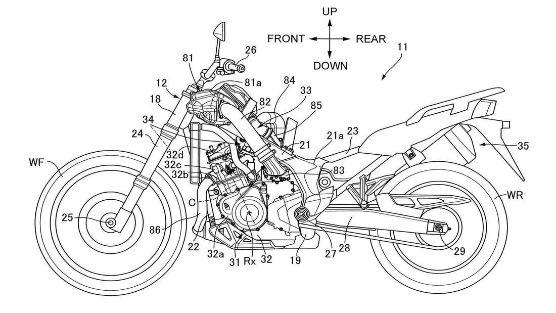 Honda Reihentwin Kompressor Patent