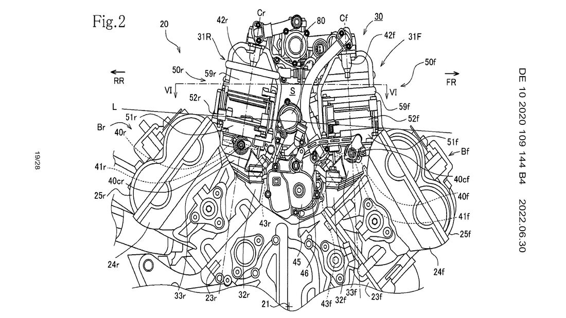 Honda V4 Patent