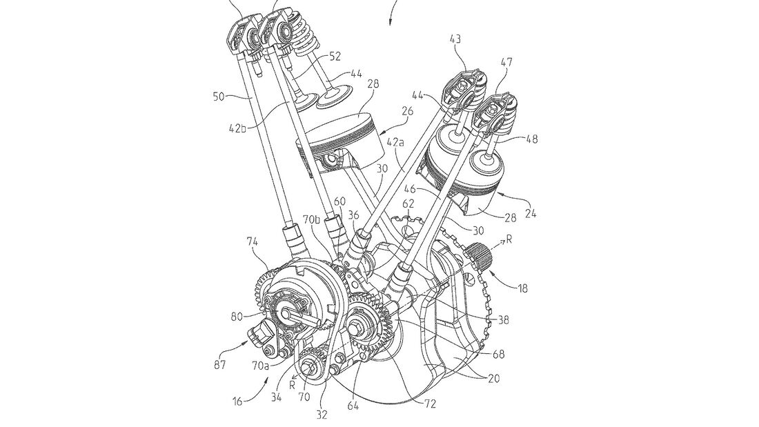 Indian Thunderstroke Motor Patent Variable Ventilsteuerung
