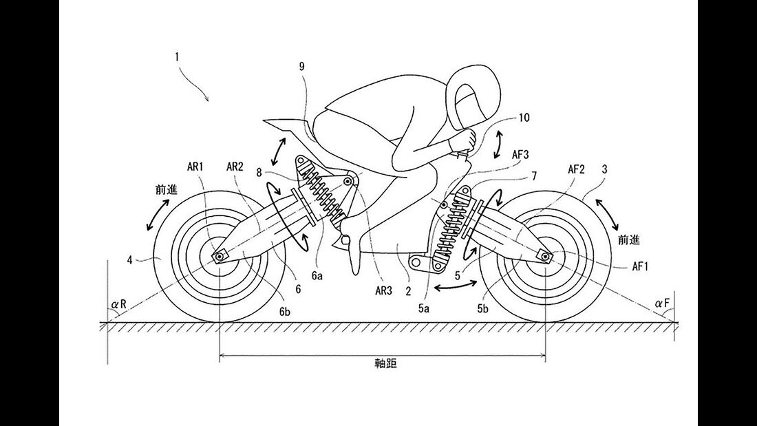 Kawasaki Patent leaning bike
