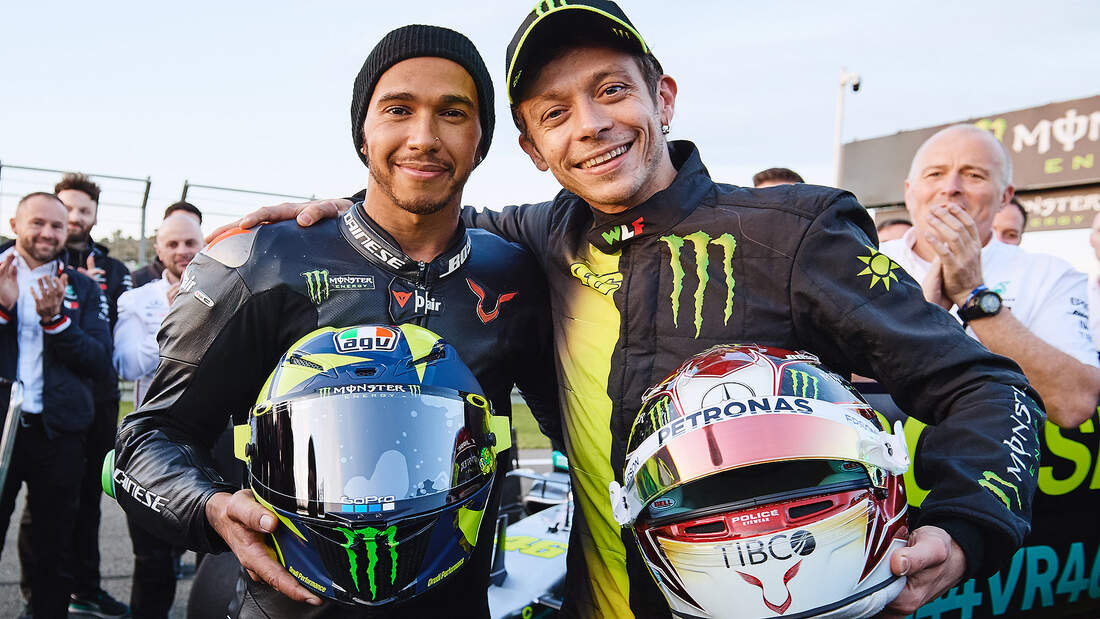 Lewis Hamilton Valentino Rossi Fahrzeugtausch 2019