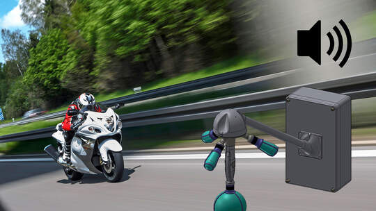 Méduse - Lärmblitzer im Straßenverkehr in Frankreich.