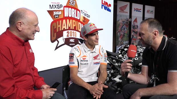 Michael Pfeiffer und Uwe Seitz interviewen Marc Marquez.