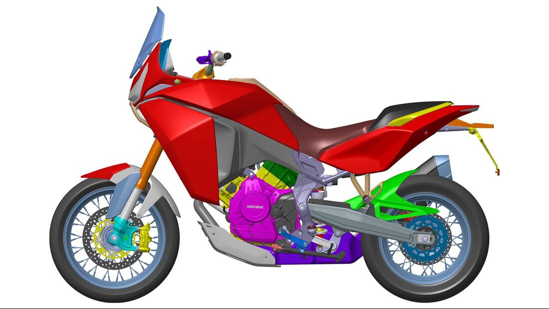 Moto Morini 09/2022 Adventure Bike Concept mit V-Twin