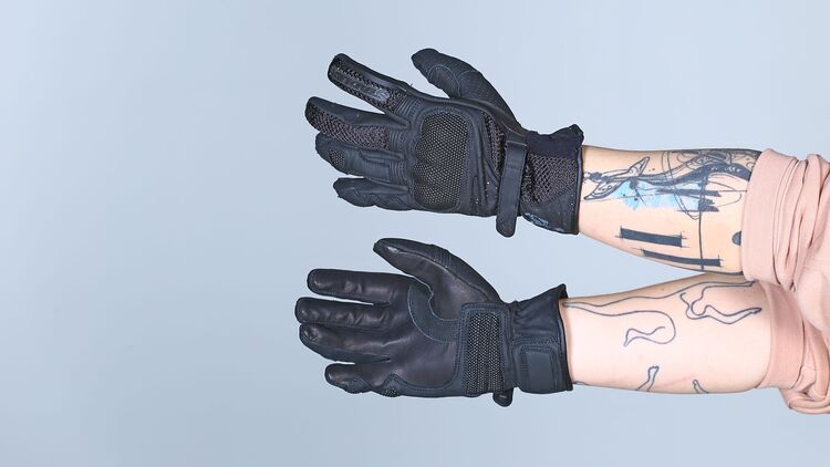 2X Motorrad Roller Bike Handschuhe Leder Handschuhe Finger Protecktor Sommer 