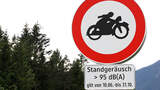 Motorradlärm Schild Tirol
