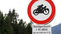 Motorradlärm Schild Tirol