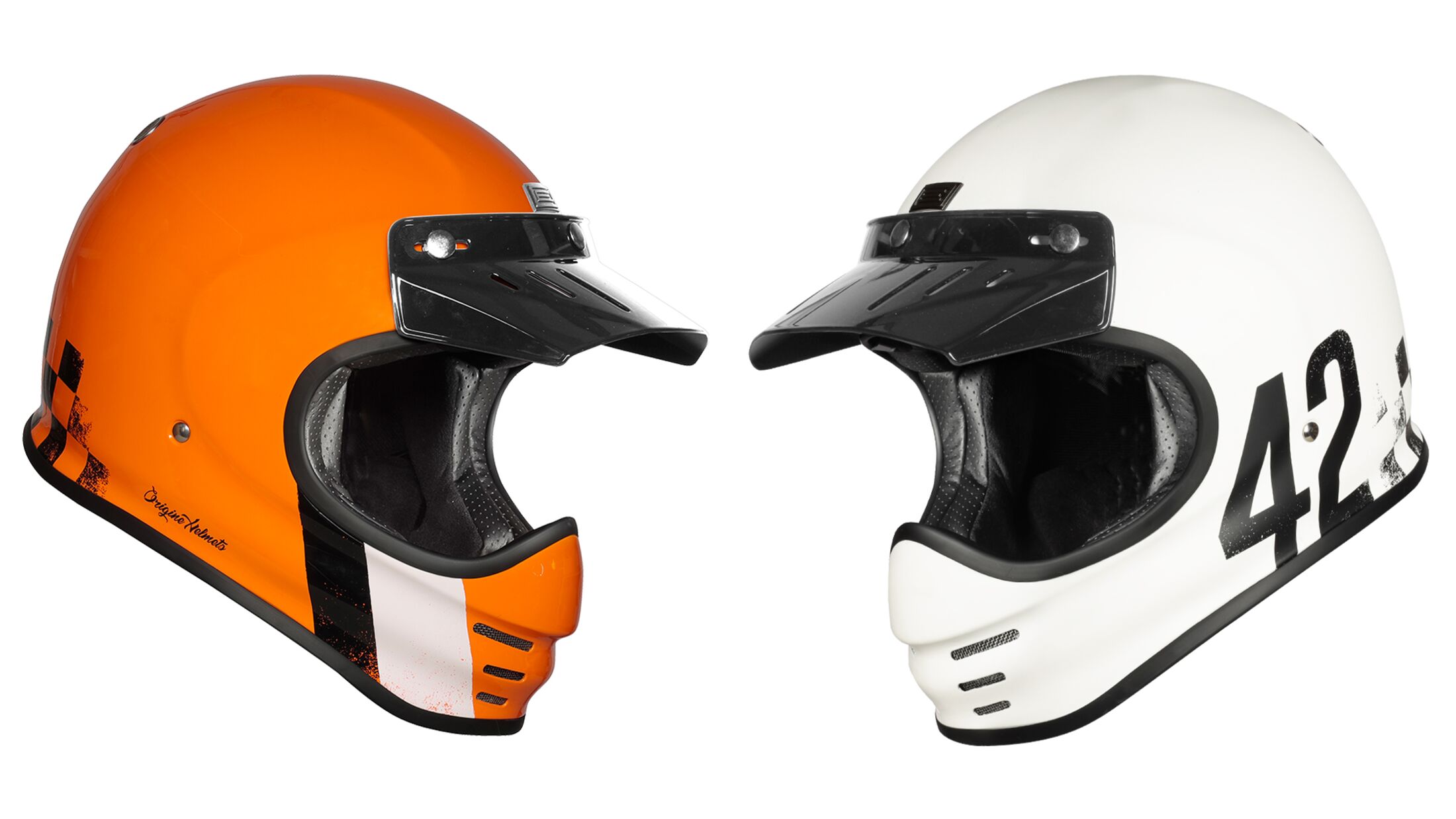 Origine Helmets - casco vintage cross Virgo Danny Grey - Gloss