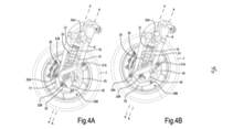 Piaggio-Patent Vorderradführung mit Watt-Gestänge