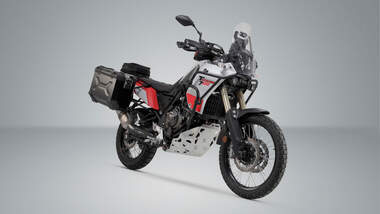 SW-Motech Alukoffer Set Akrapovic Auspuff TRAX ADV Schwarz 37 37 l Yamaha Tenere 711
