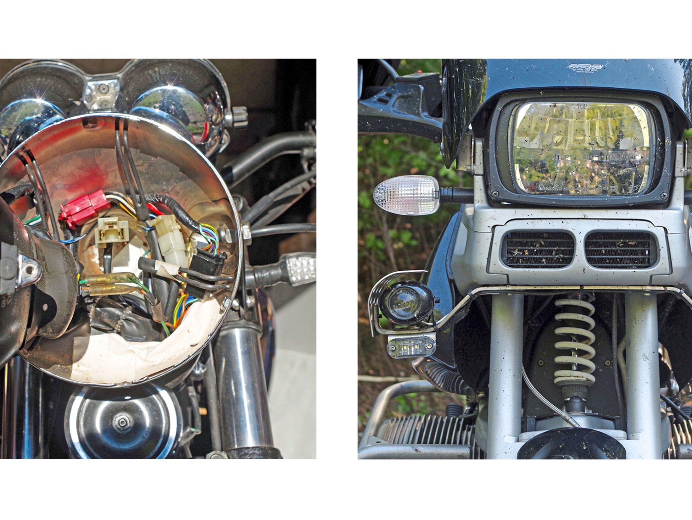 2 Stück Motorrad Scheinwerfer Motorrad LED Nebelscheinwerfer 60W