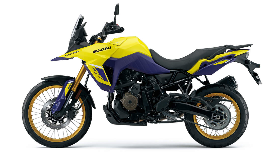 thumbnail image 2 of 3D Resin Motorcycle Rim Stickers Compatible For Suzuki V-Strom 2014-2021, Yellow/Black, B20J8834 2 of 6