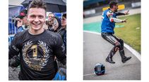Titelgewinner IDM Superbike 1000 und Supersport 600 Assen 2019 Ilya Mikhalchik und Max Enderlein