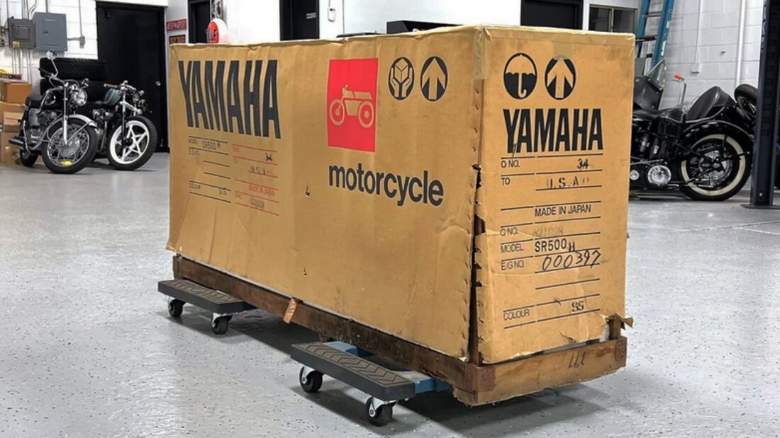 Yamaha SR 500 von 1981 originalverpackt in Auktion