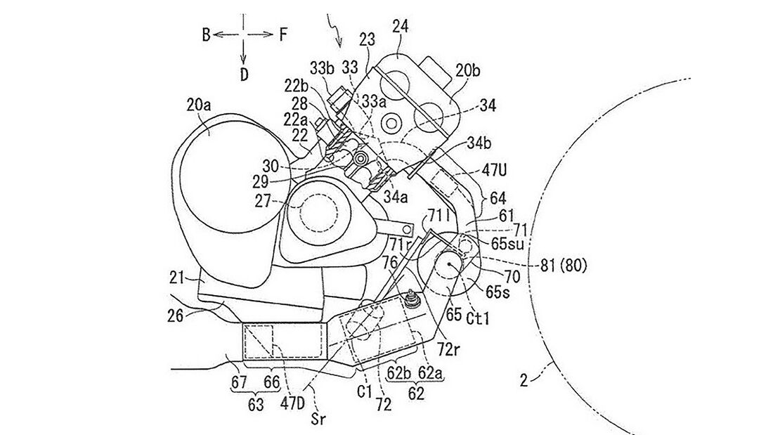 Yamaha Turbo Patentamtszeichnungen