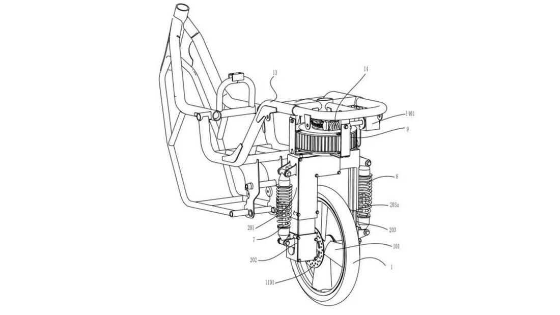 Zongshen mit Patent für einen Amphibienroller: Schwimmender Roller mit Hinterradlenkung