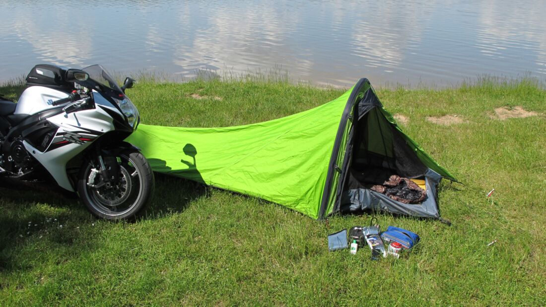 Sport-Campingausrüstung für Motorradfahrer
