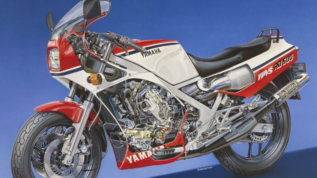 Yamaha RD 500 LC Grand Prix  Replika mit  V4 Zweitaktmotor 