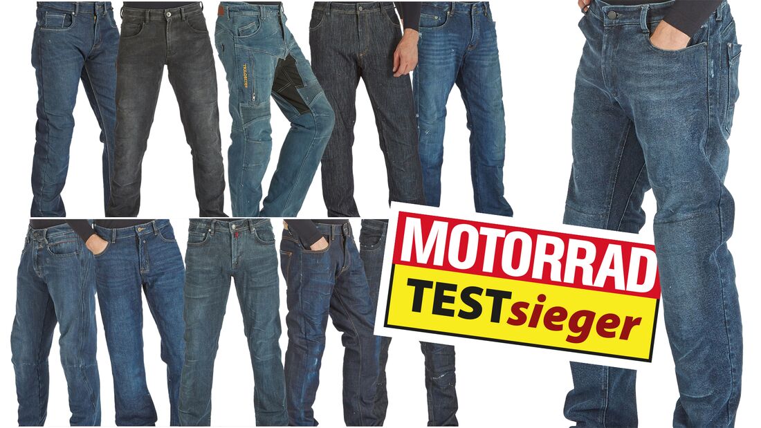 , Blau Jet Motorradhose Jeans Kevlar Aramid Mit Protektoren Herren TECH PRO M 48 Lang/Weite 32 Länge 34 