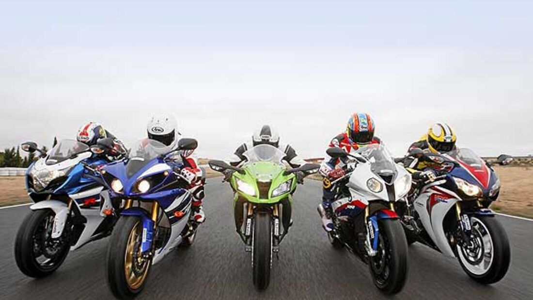 Supersportler von BMW, Honda, Kawasaki, Suzuki und Yamaha 