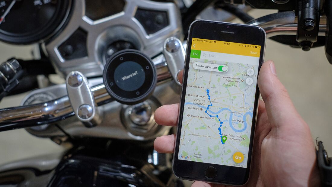 Navigations-Gadget für das Motorrad