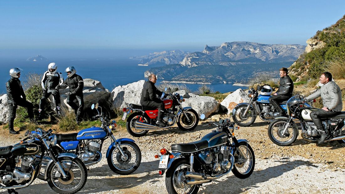Unterwegs mit den Motorrad-Ikonen der 70er-Jahre