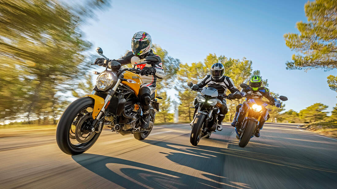 Naked-Bikes von Ducati, Suzuki, Triumph