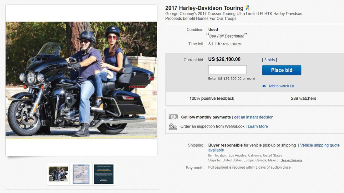 Harley Ultra Limited auf ebay