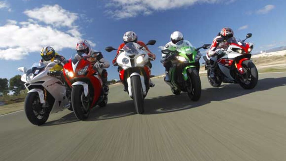 Supersportler von BMW, Honda, Kawasaki, MV Agusta und Yamaha