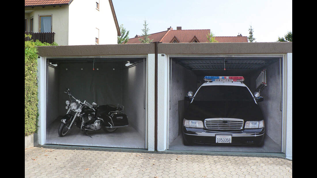 Folie Garagentor mit 3D-Motiv | MOTORRADonline.de
