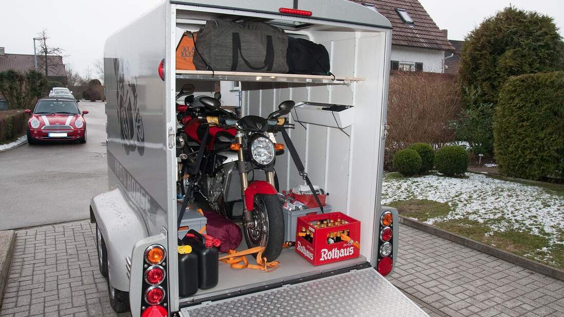 anhänger für motorrad und fahrrad